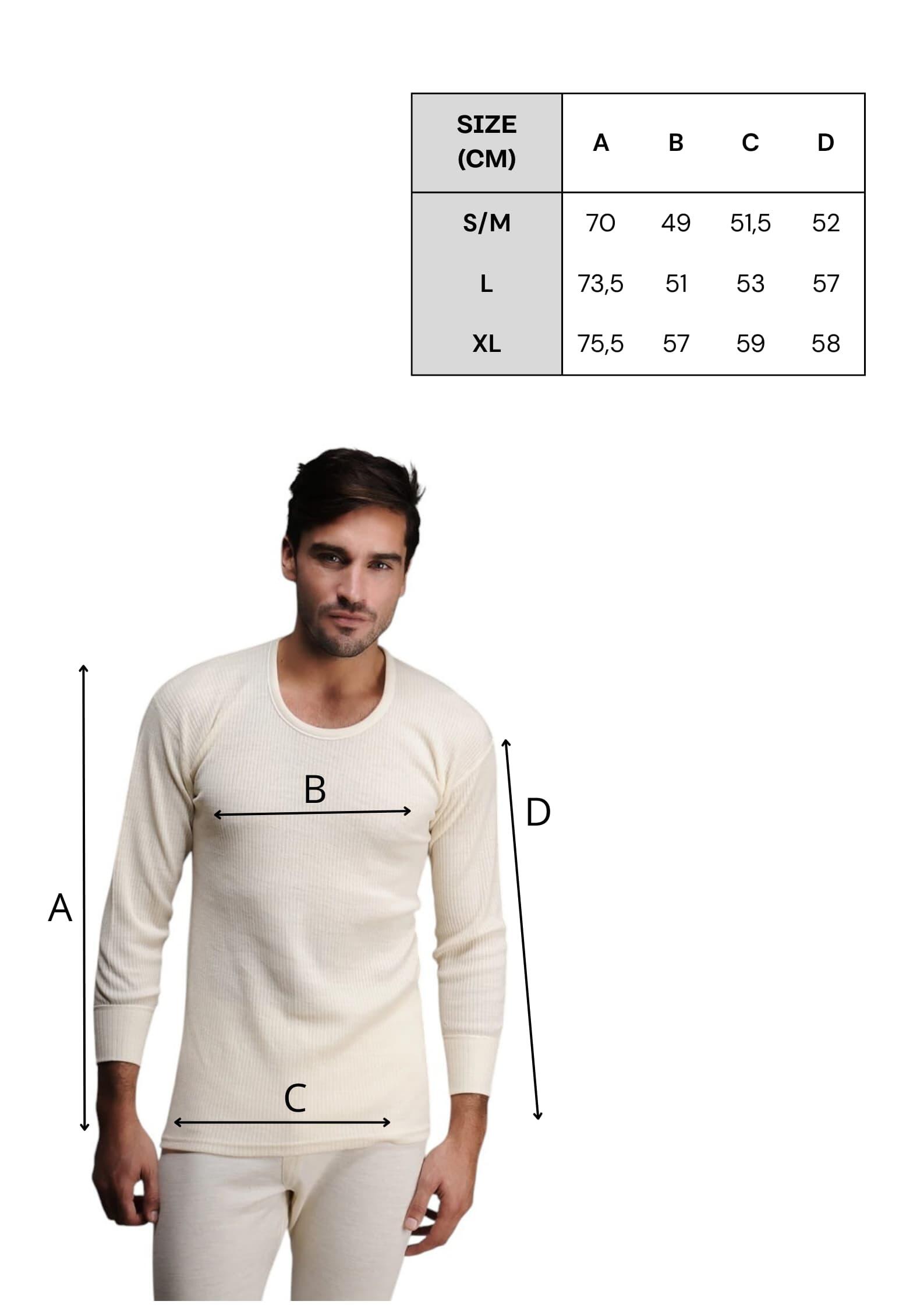 Koszulka tyrystyczna męska Woolona z długim rękawem 100% Merino 2/3