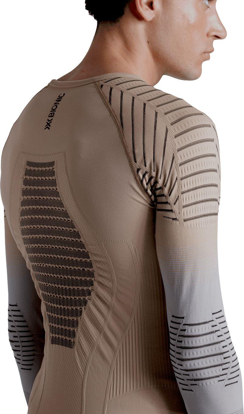 Maillot manches longues X-Bionic Invent Graphics Beige/Gris Homme 3/7