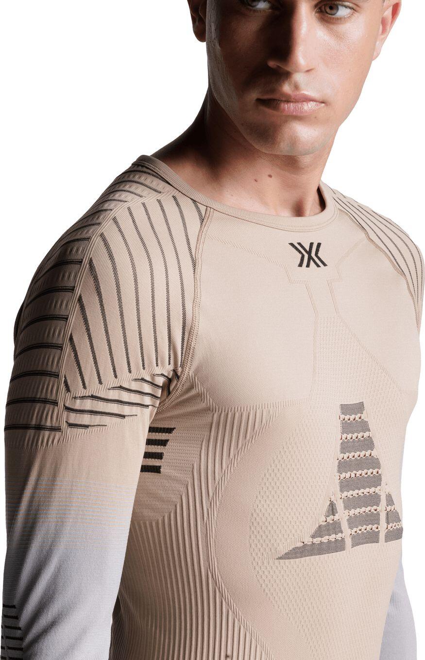 Koszulka męska X-Bionic INVENT GRAPHICS SHIRT LS MEN SAND/LIGHT GREY/GREY