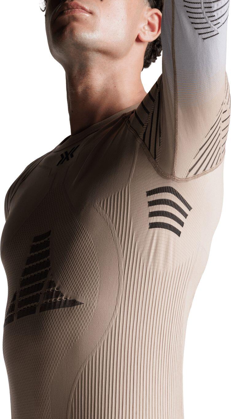 Maillot manches longues X-Bionic Invent Graphics Beige/Gris Homme 4/7