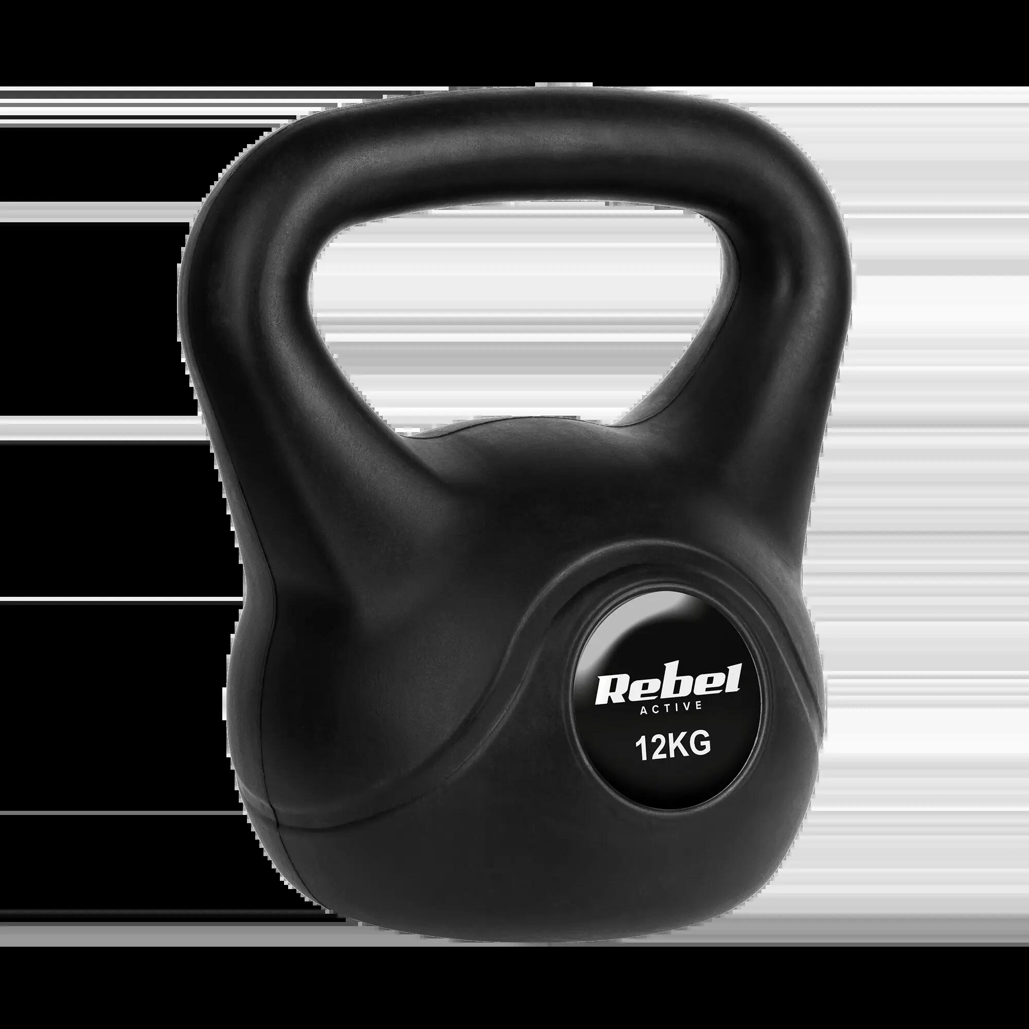 Kettlebell 12kg Kettle Hantel Übung Ball Gewicht ABS Rebel 1/6