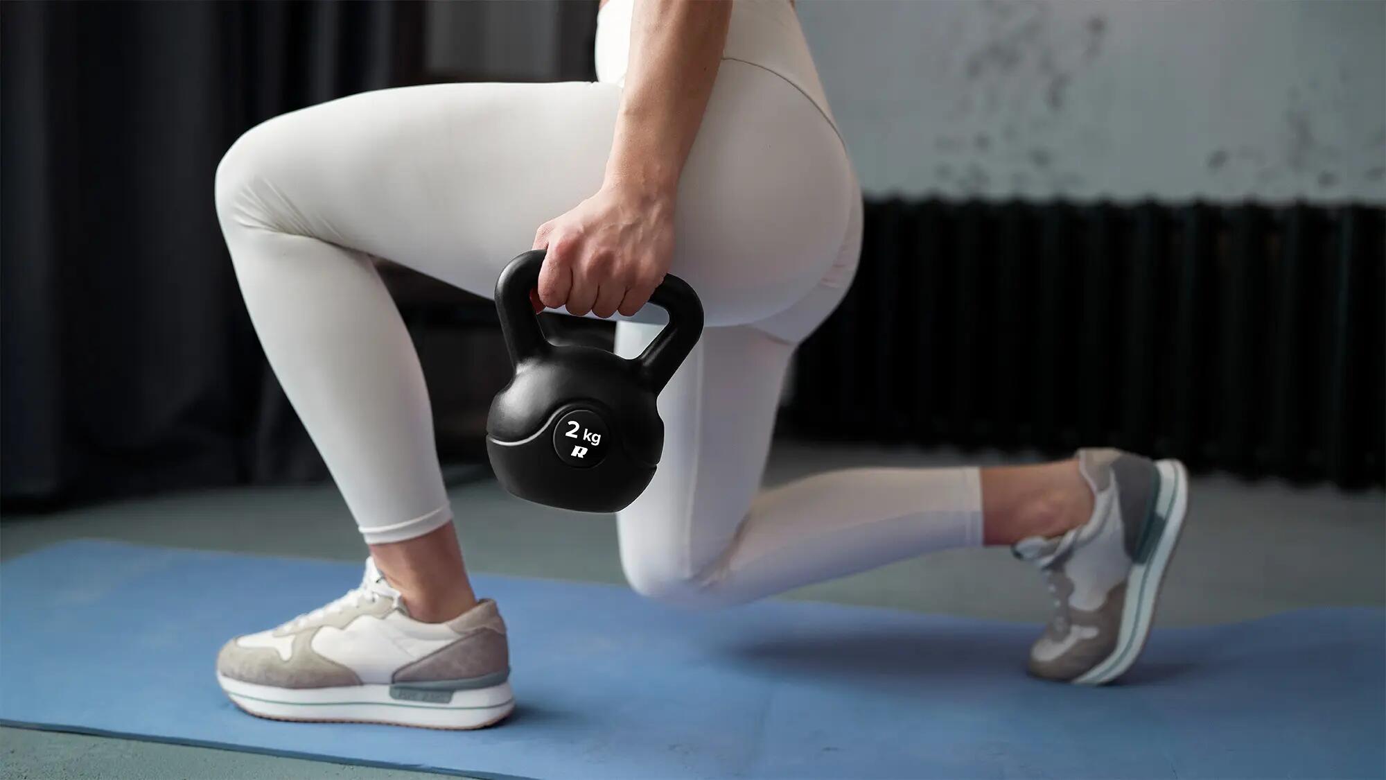 Kettlebell 12kg Kettle Hantel Übung Ball Gewicht ABS Rebel 6/6