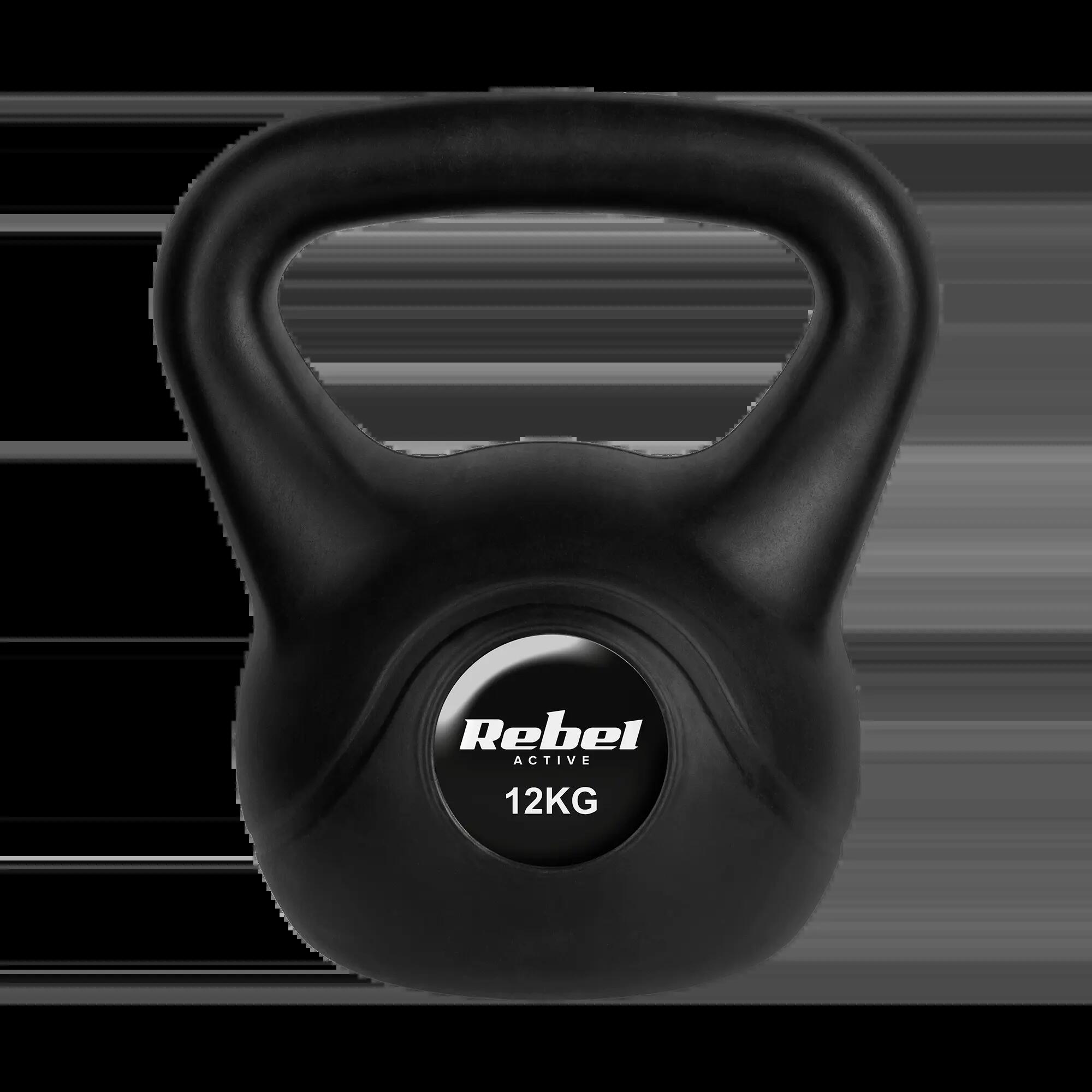 Kettlebell 12kg Kettle Hantel Übung Ball Gewicht ABS Rebel 2/6