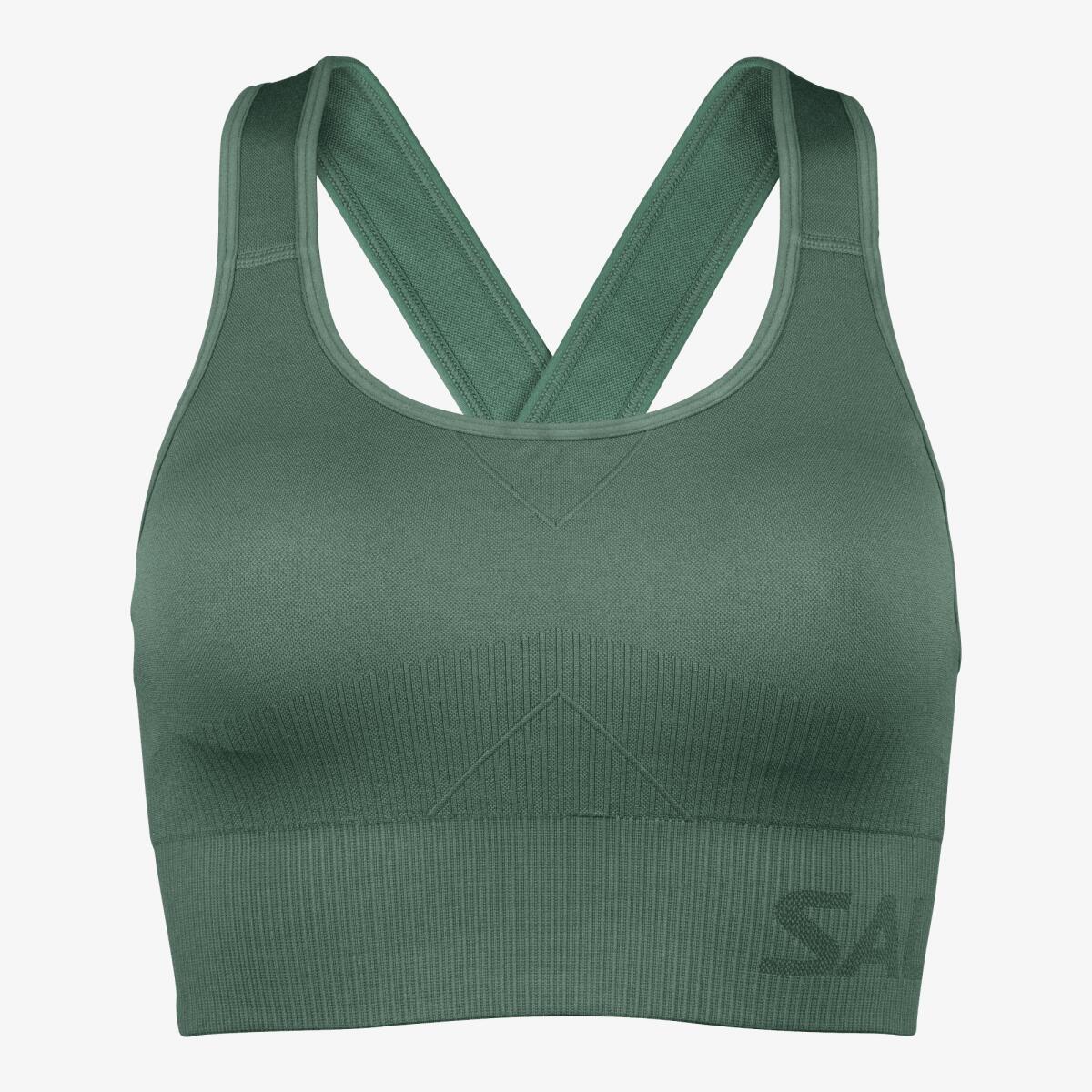 Dámská bezešvá sportovní podprsenka Seamless Bra zelená 6/7