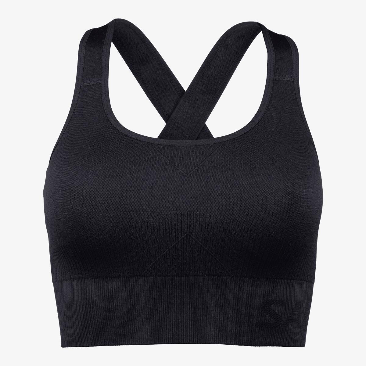 Dámská bezešvá sportovní podprsenka Seamless Bra černá 6/7