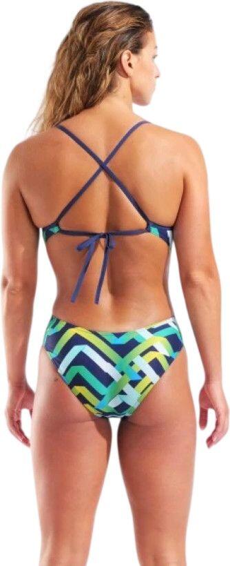 Arena-badpak met veelkleurig patroon/blauw voor dames 2/5