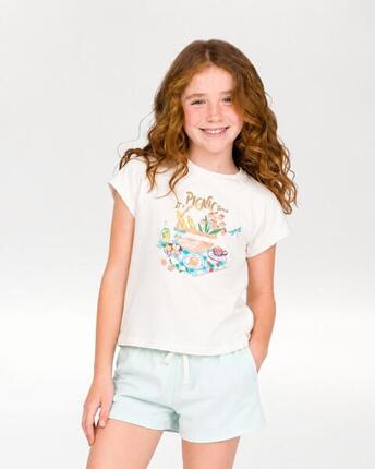 Camiseta niña crudo picnic