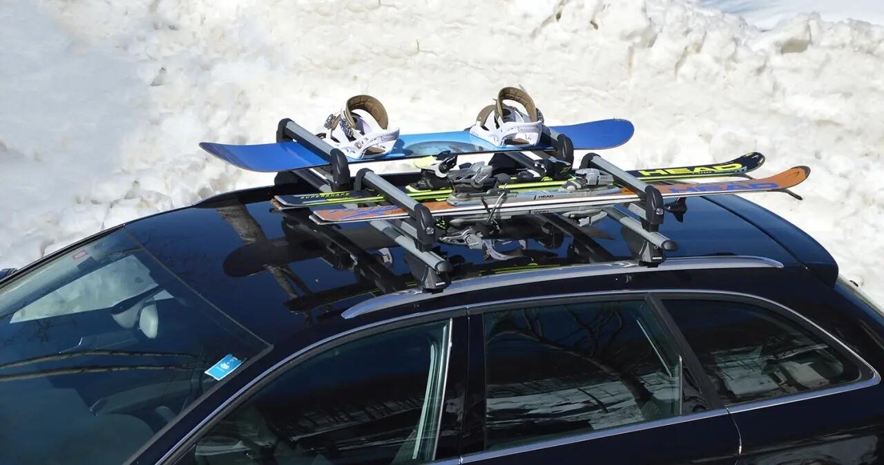 Uchwyt na narty i snowboard Menabo Iceberg Double – na 8 par nart 6/7