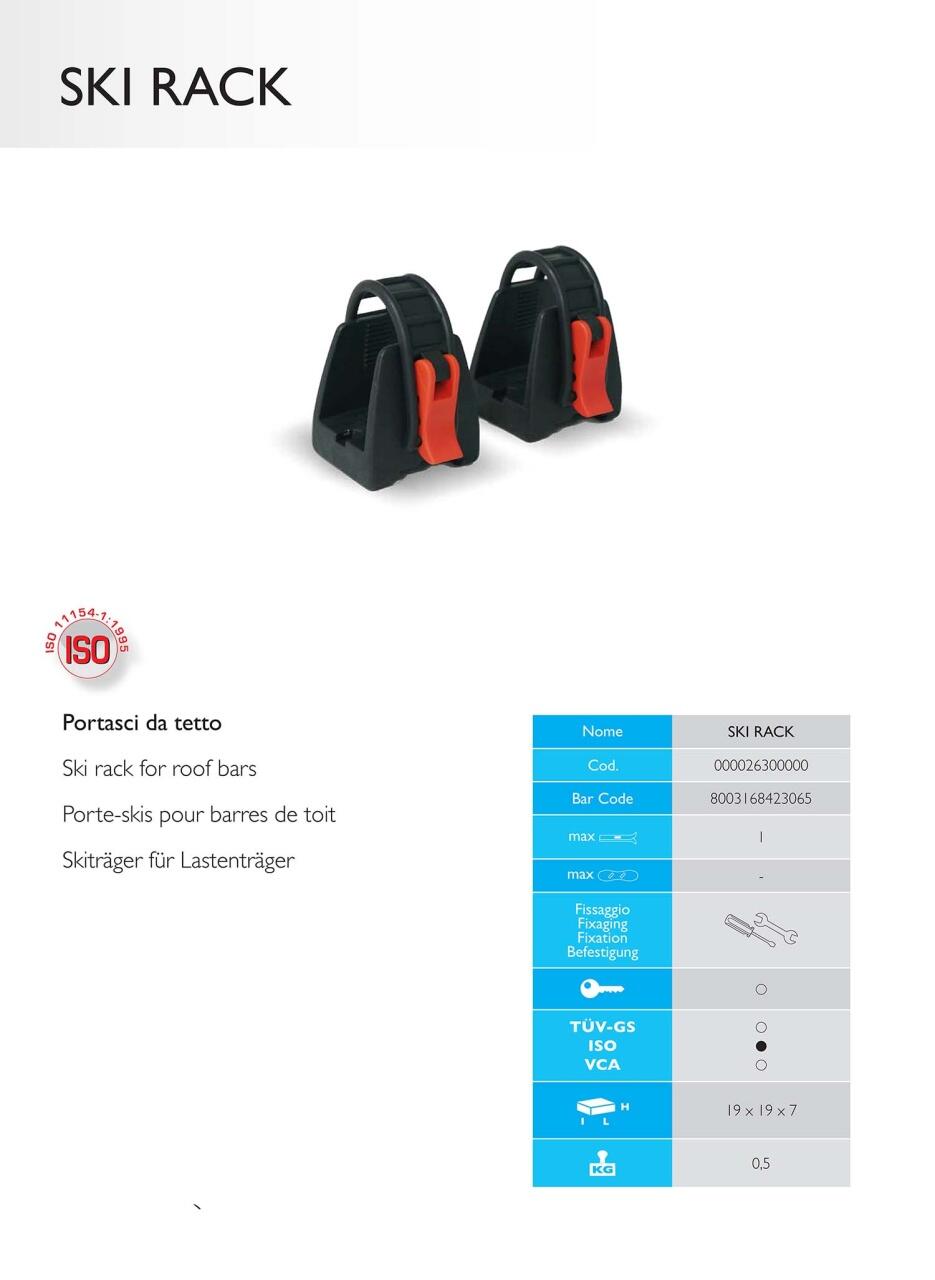 Portasci Ski Rack 4/7