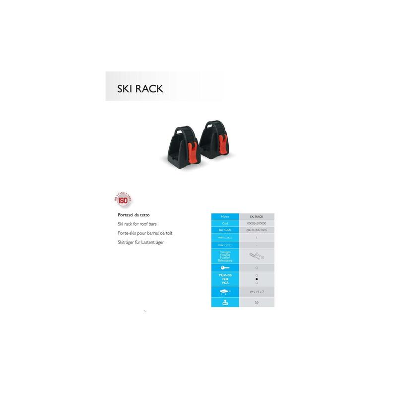 Suport schi MENABO ski rack cu prindere pe bare transversale