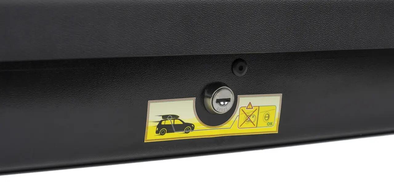 Roof Box Menabo Mania 320 – 320 L, 137 x 79 x 36 cm, load 50 kg, ABS, black 5/7