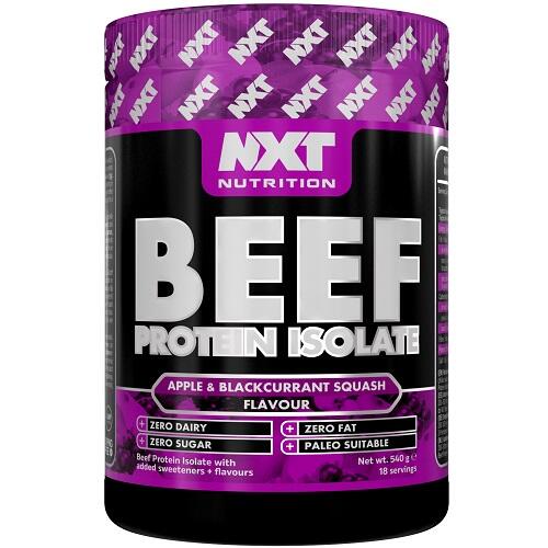 NXT Nutrition Beef Protein Isolate 540g strawberry & lime