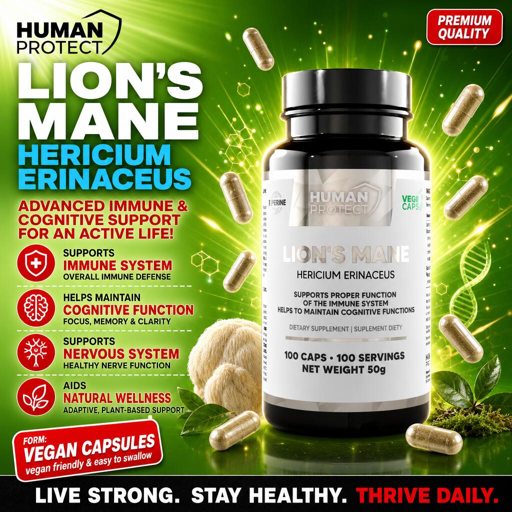 Human Protect Lion's Mane 400mg 100 Caps