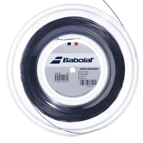 Cordage RPM Rough Babolat 200 m gris copolyester spin élevé