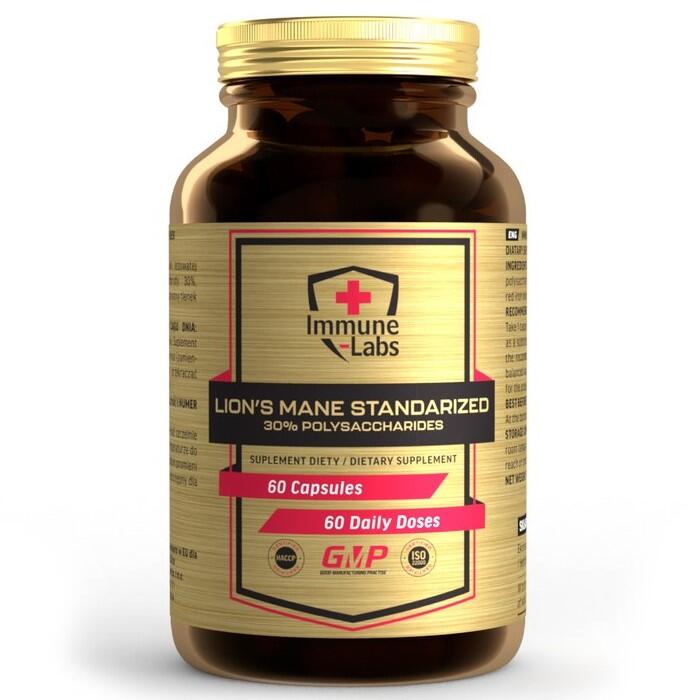 Immune Labs Lion's Mane Standarized 30% 500mg 60 Caps