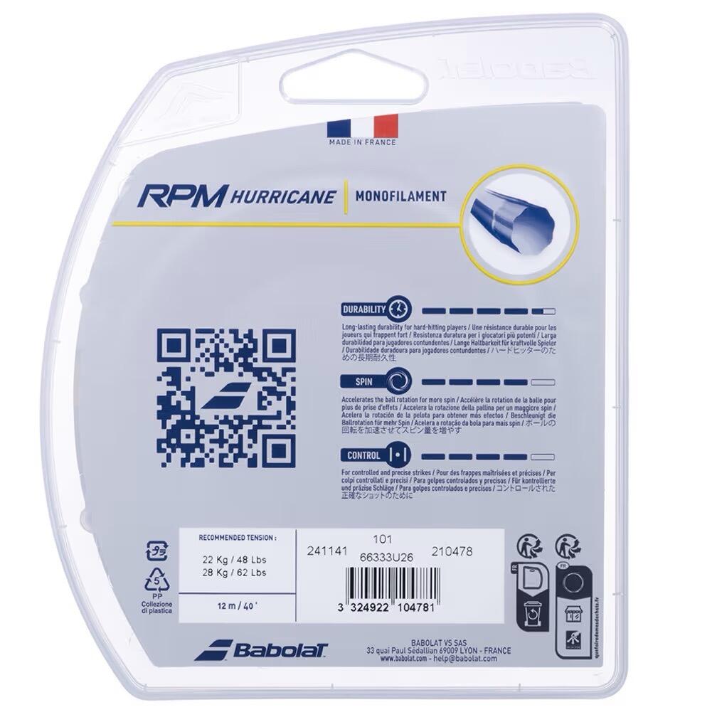 RPM Hurricane Saitenset Weiss 2/4