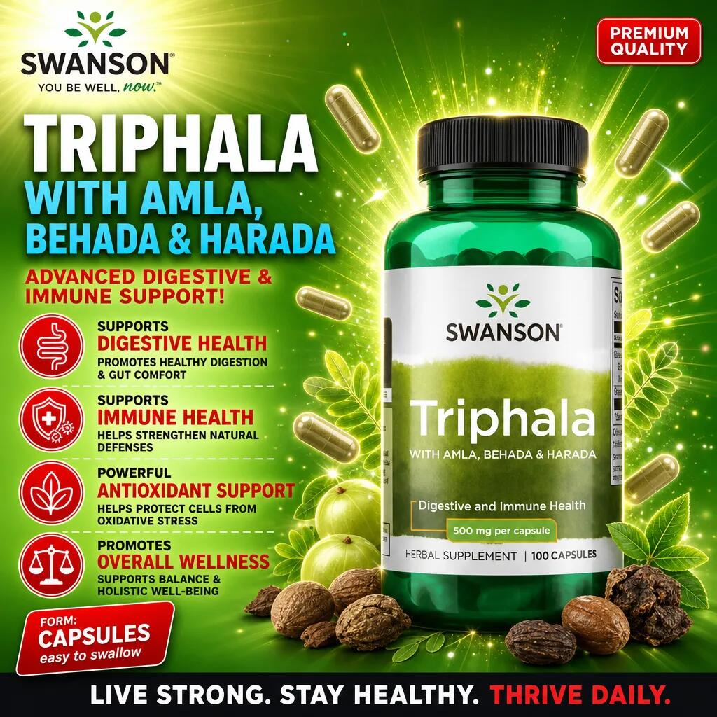Swanson Triphala 500 100 Caps