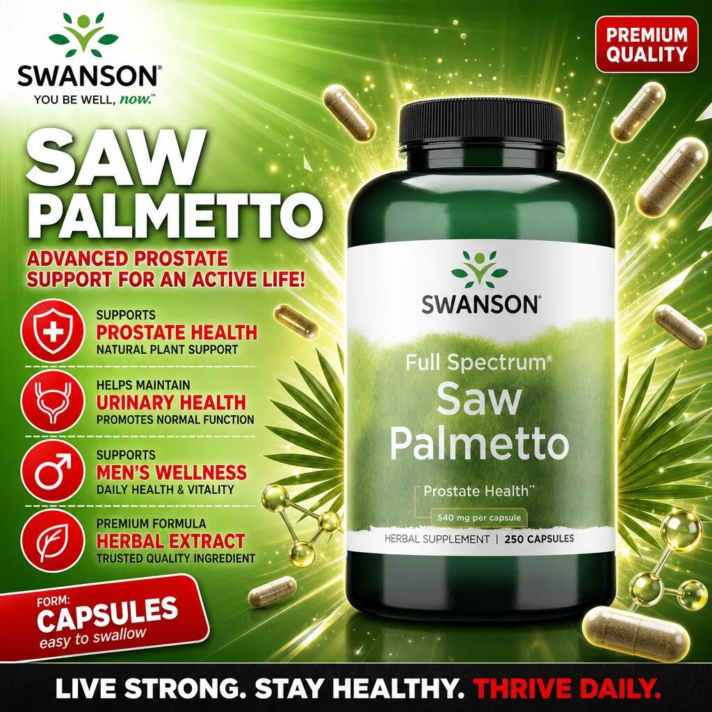 Swanson Saw Palmetto 540mg 250 Caps
