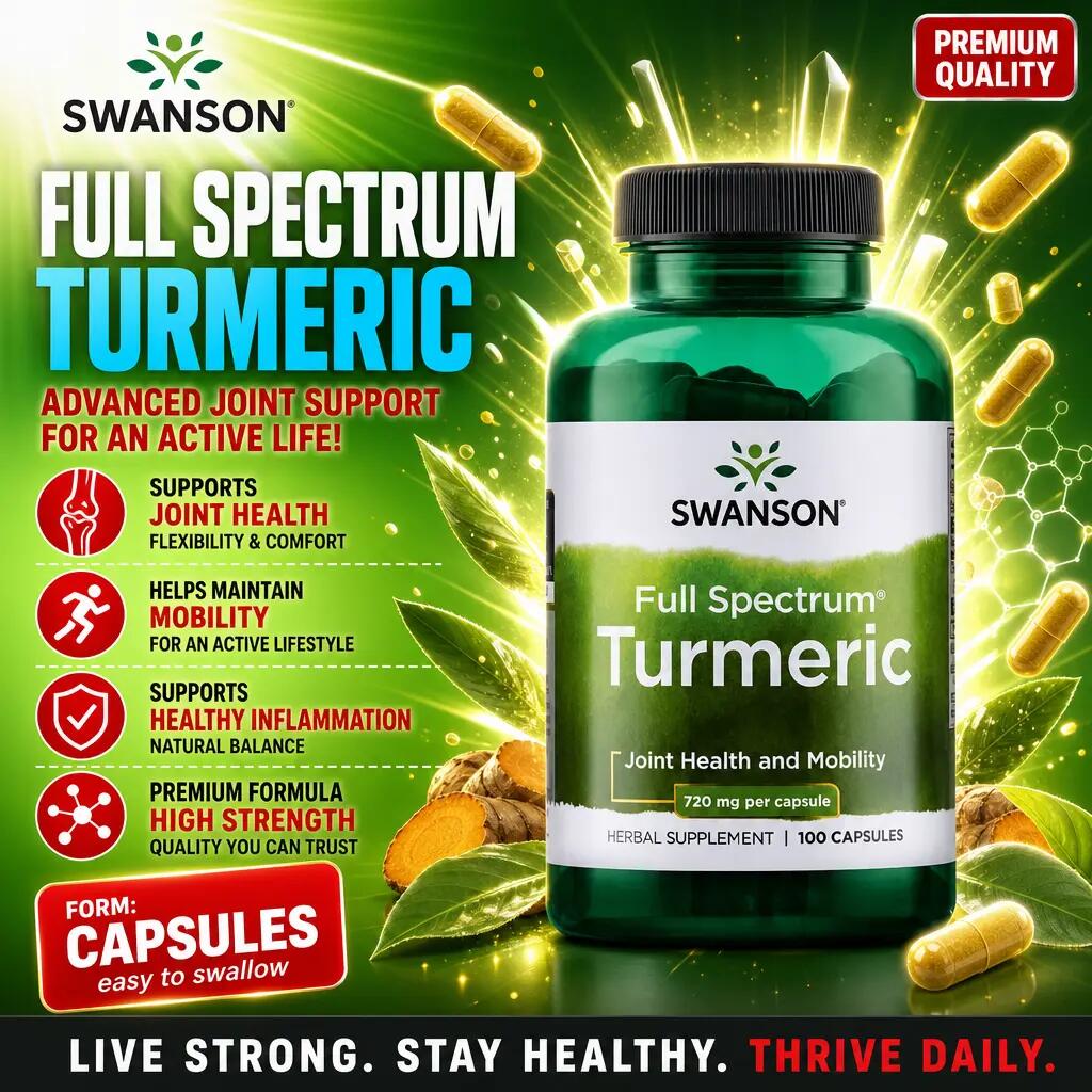 Swanson Full Spectrum Turmeric 720mg 100 Caps 1/2
