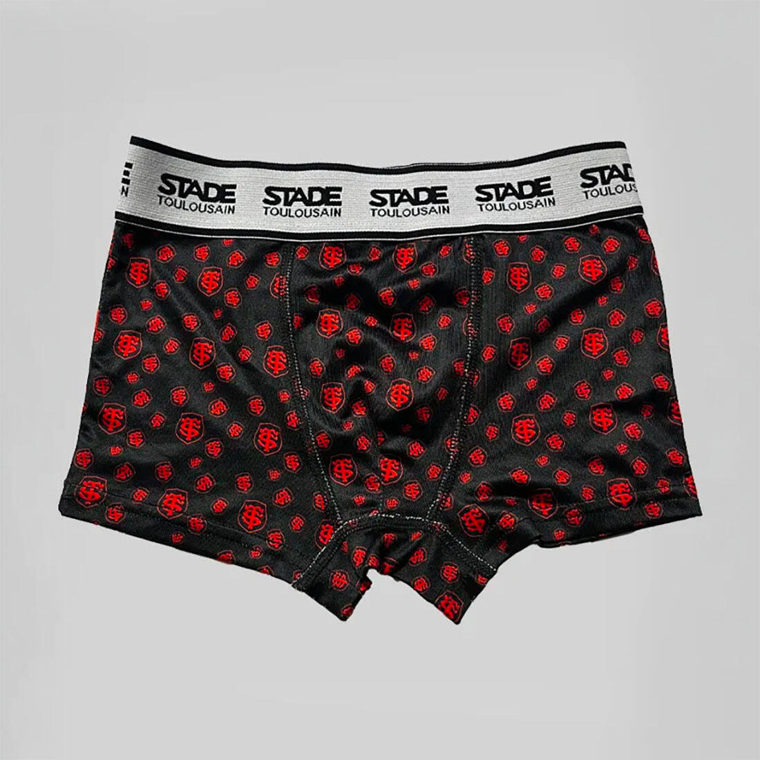Lot de 2 Boxers pour Enfant Stade Toulousain Rugby Rouge et noir 3/5