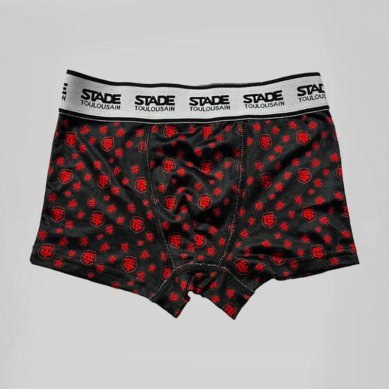 Set de 2 boxeri pentru copii Stade Toulousain Rugby roșu și negru