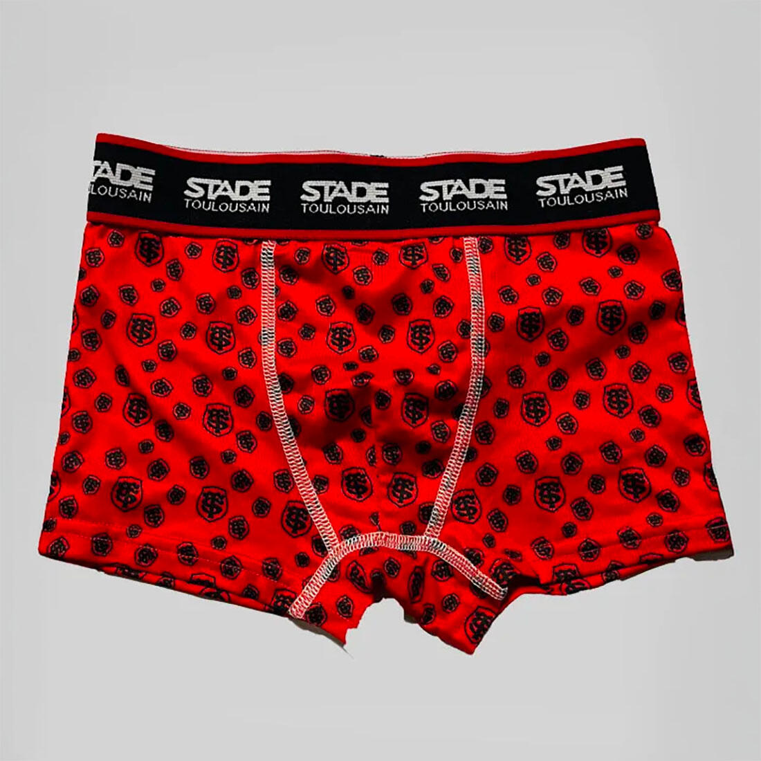 Lot de 2 Boxers pour Enfant Stade Toulousain Rugby Rouge et noir 2/5