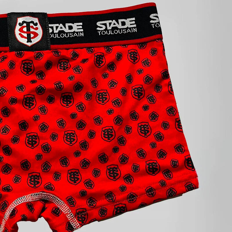 Set de 2 boxeri pentru copii Stade Toulousain Rugby roșu și negru