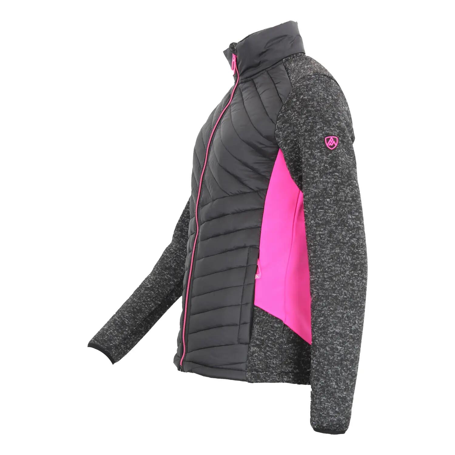 Fleecejacke mit gesteppten Einsätzen für Damen Peak Mountain Apony 3/5
