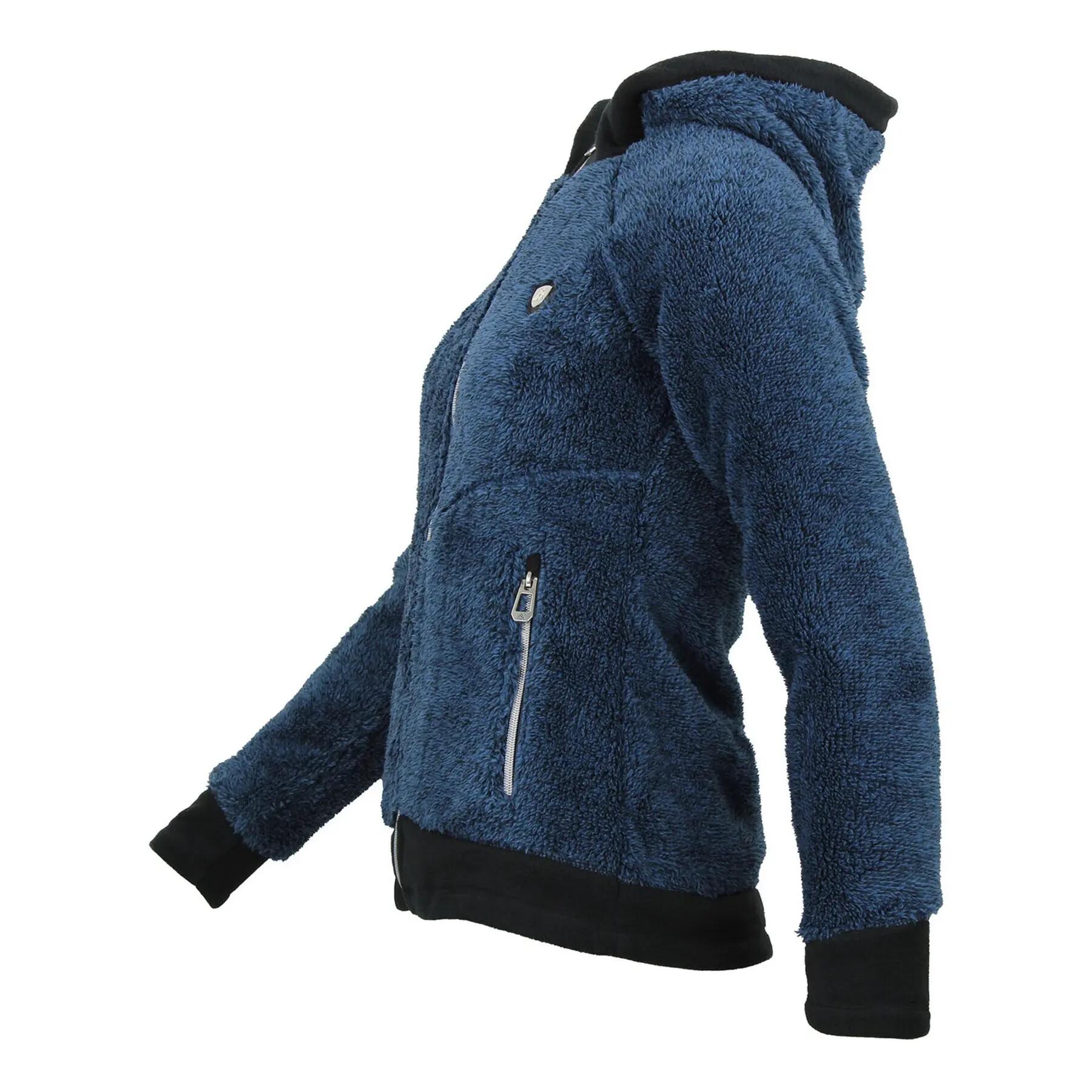 Damen Fleecejacke mit Kapuze Peak Mountain Almi 2/4