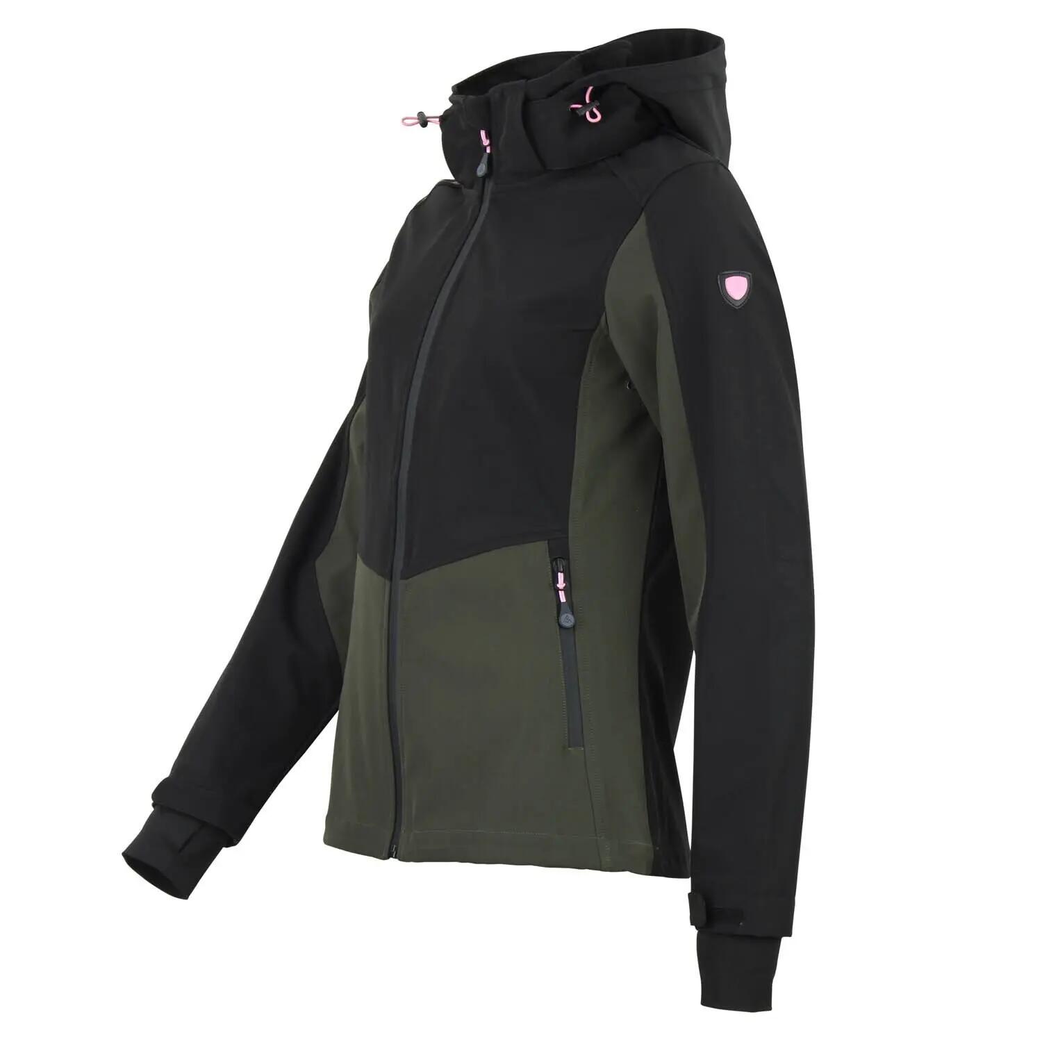 Giacca a zip con cappuccio in mesh da donna Peak Mountain Softshell 3/3