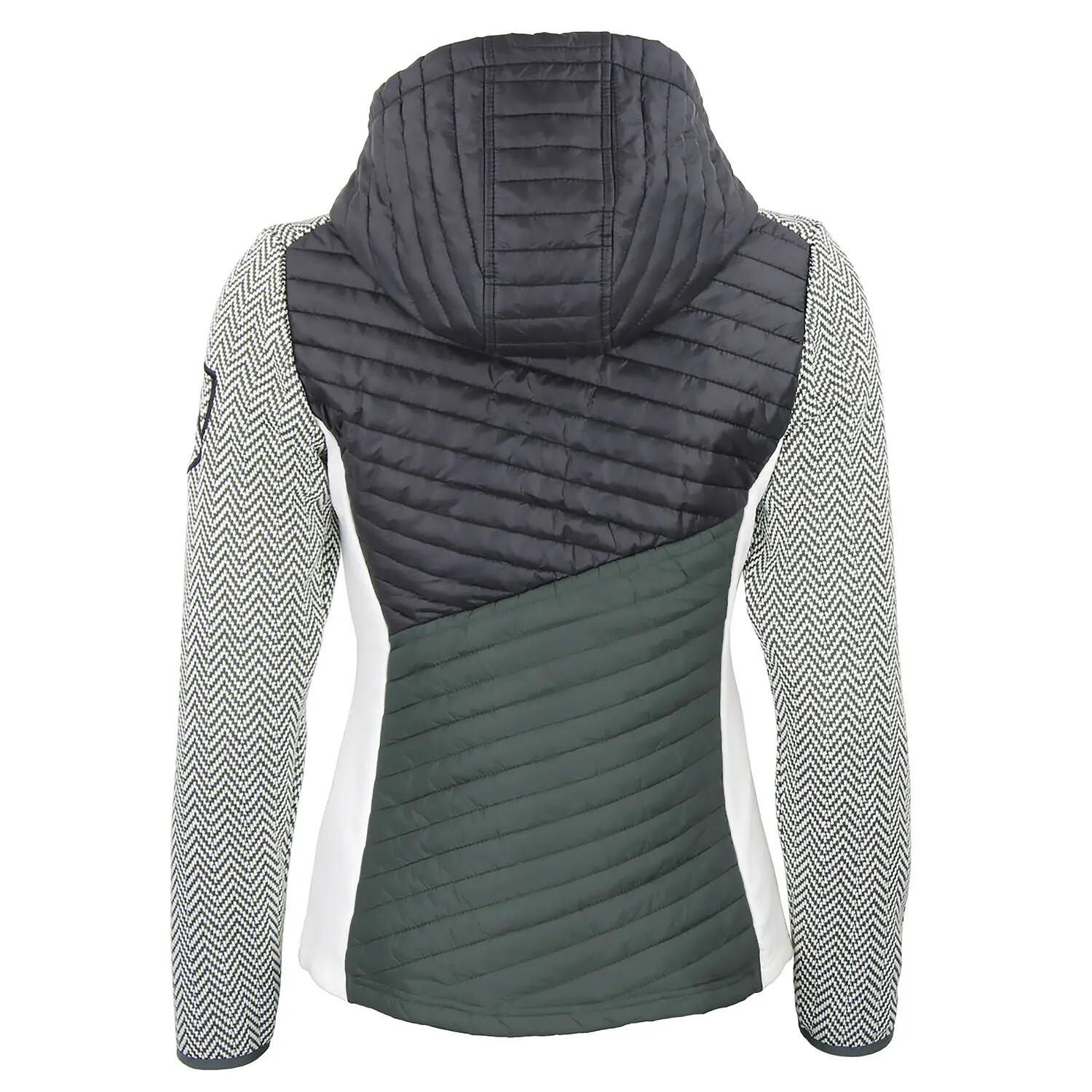 Giacca in pile con cappuccio rimovibile e inserti trapuntati donna Peak Mountain 2/5