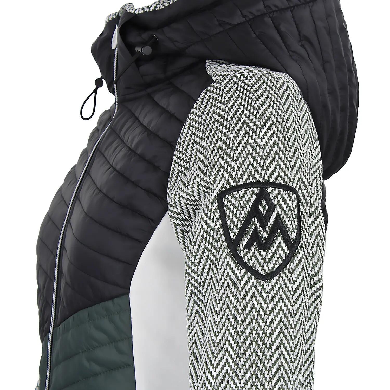 Giacca in pile con cappuccio rimovibile e inserti trapuntati donna Peak Mountain 4/5