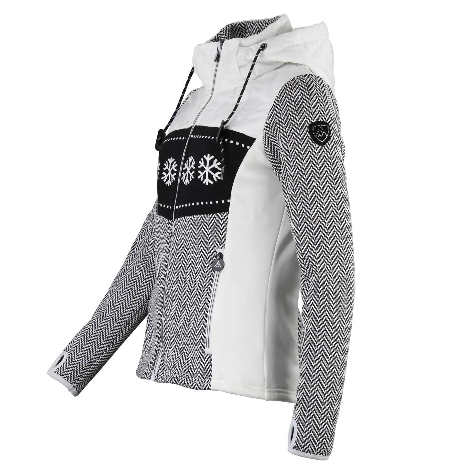 Giacca con cappuccio zip bi-materiale donna Peak Mountain 3/3