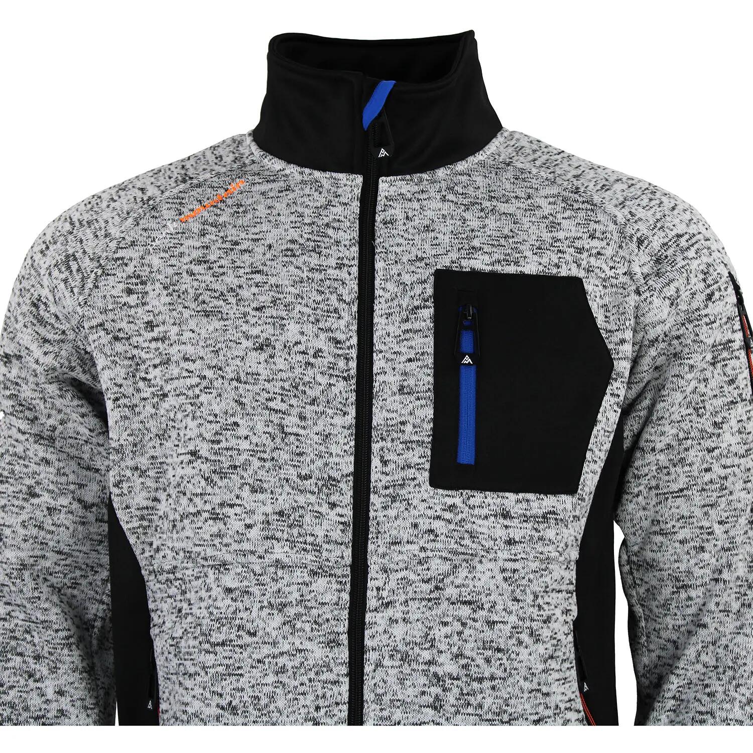 Fleece-Jacke aus zwei Materialien Peak Mountain Club 4/4
