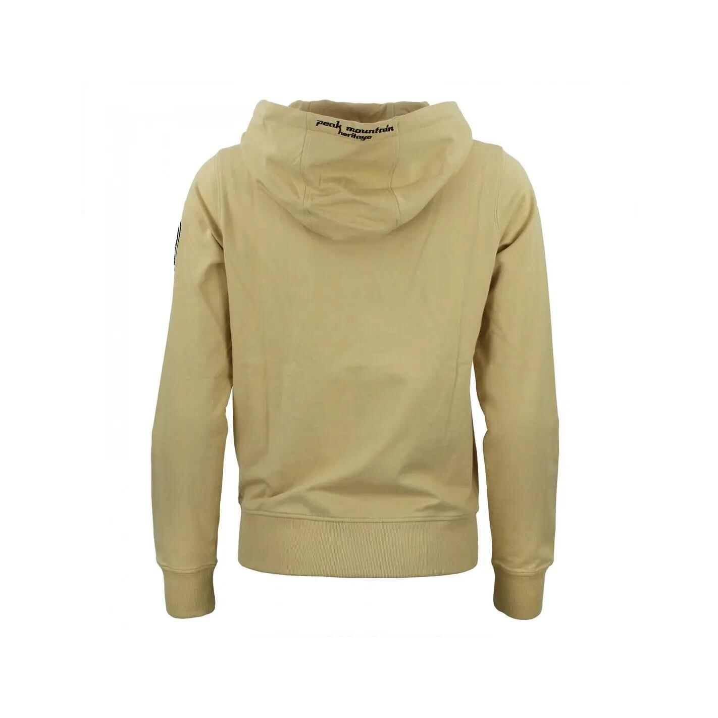 Katoenen sweater met rits voor dames Peak Mountain French Terry 3/4