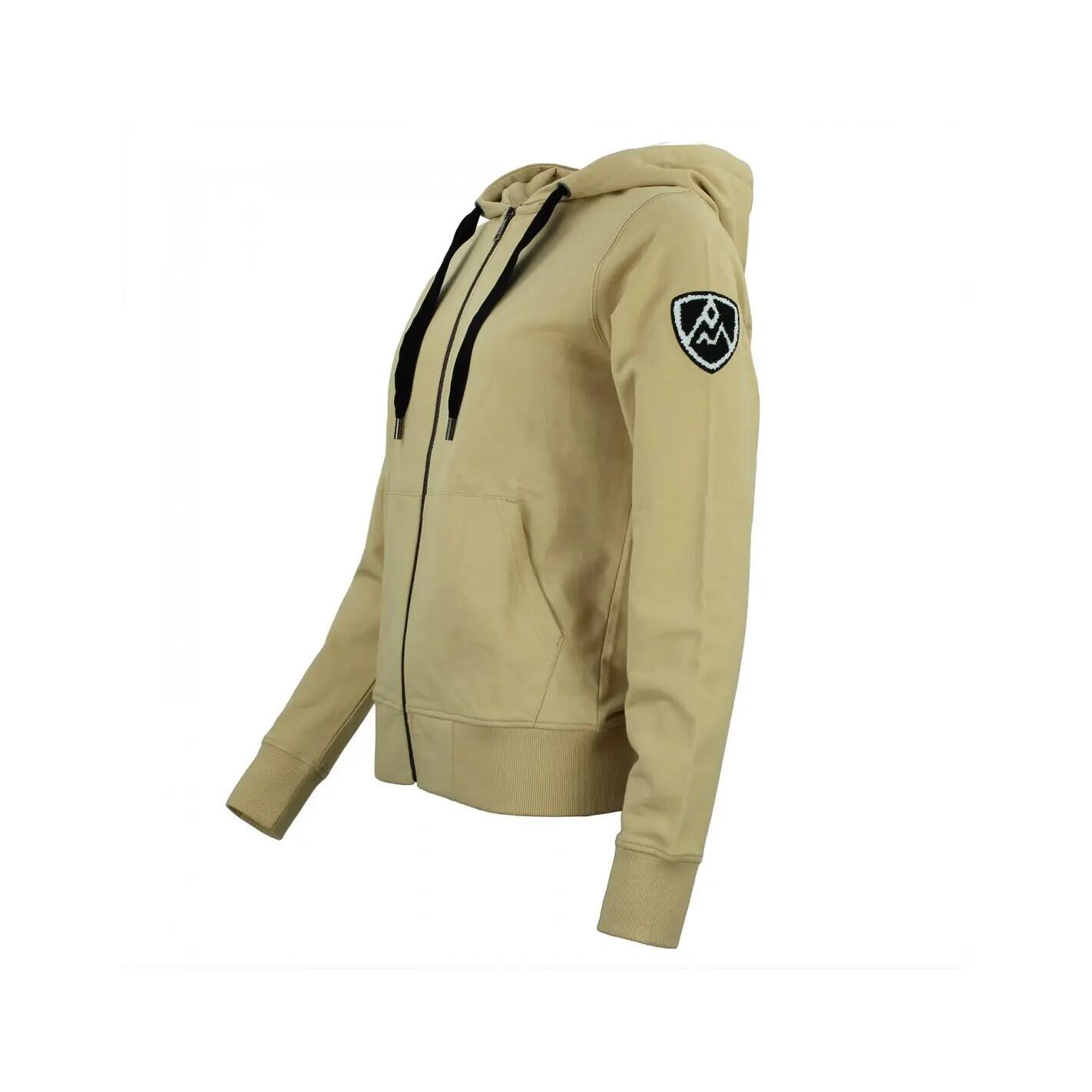 Katoenen sweater met rits voor dames Peak Mountain French Terry 2/4
