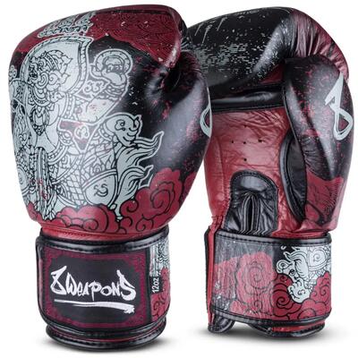 Guantoni da boxe 8 WEAPONS Hanuman Yant – Nero/Rosso – 10 oz