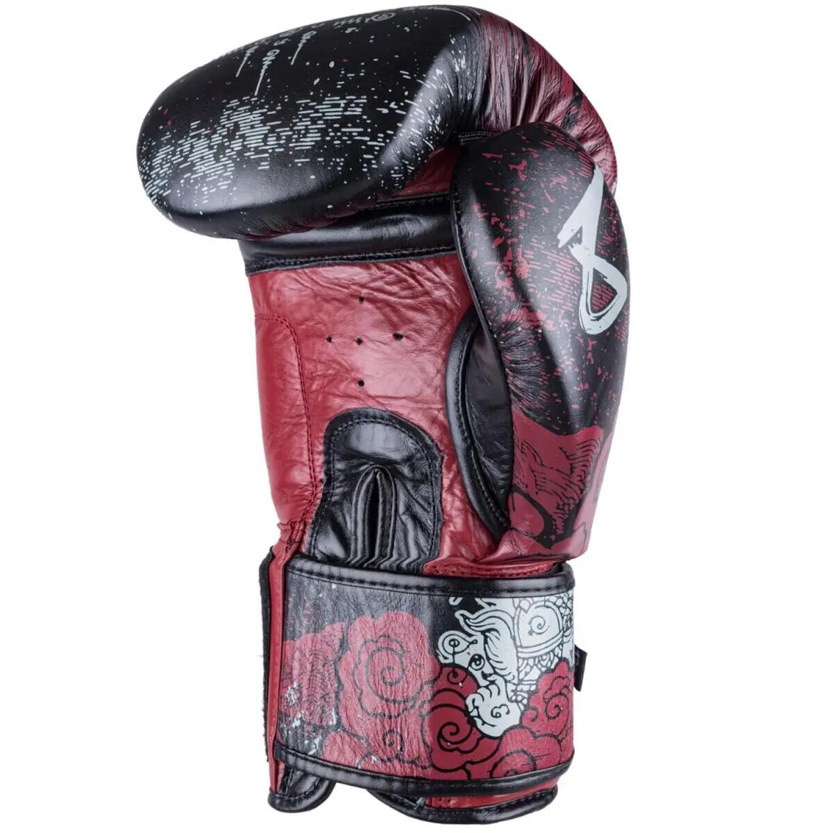 Gants de boxe 8 WEAPONS Hanuman Yant – Noir/Rouge – 12 oz 4/7