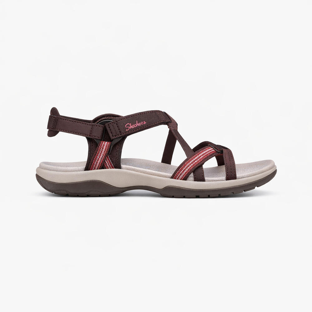 Sandalia Caminar Mujer Skechers Reggae Slim Sun Array Marron 1/7