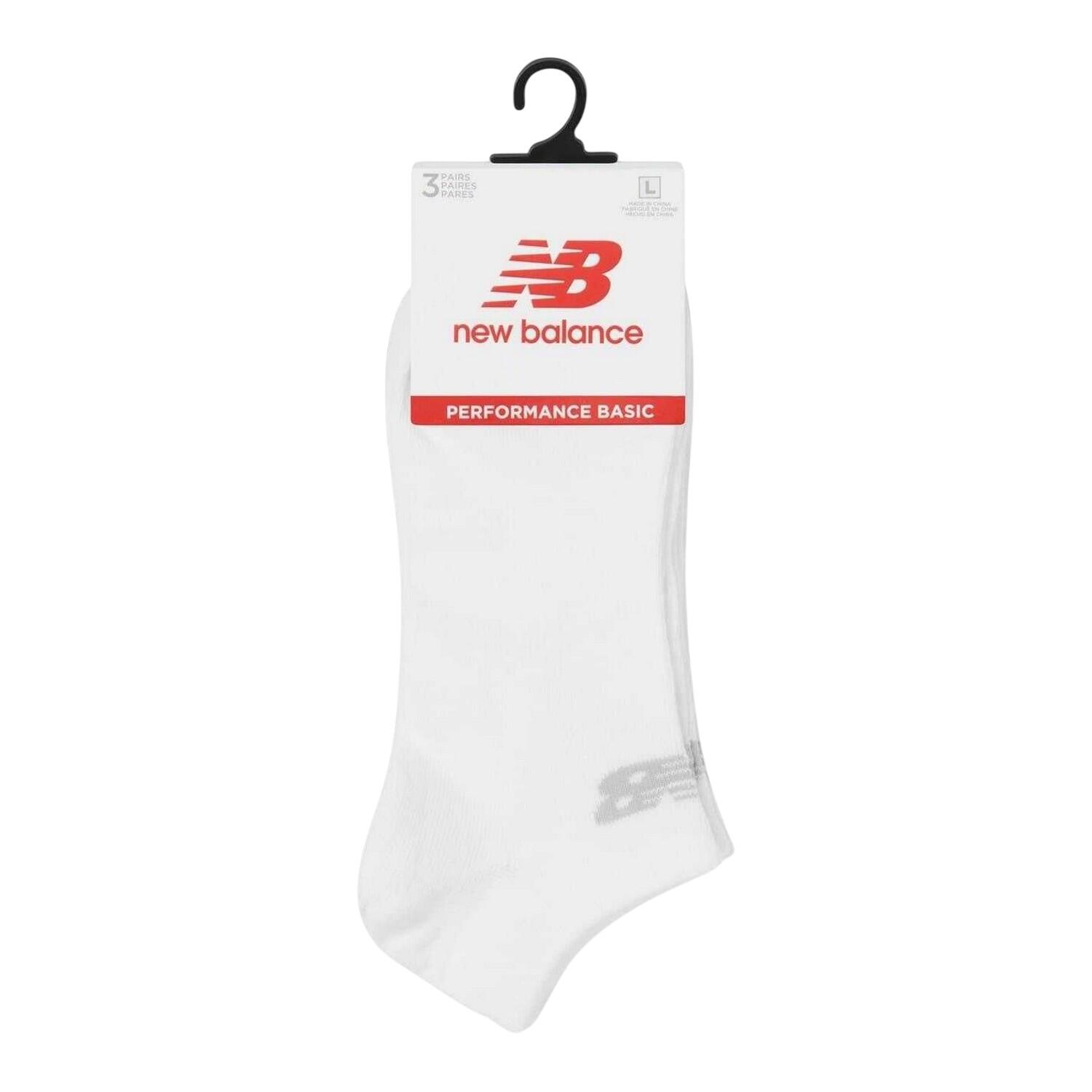 New Balance Unisex Adult Logo No-Show Socks (Pack of 3)