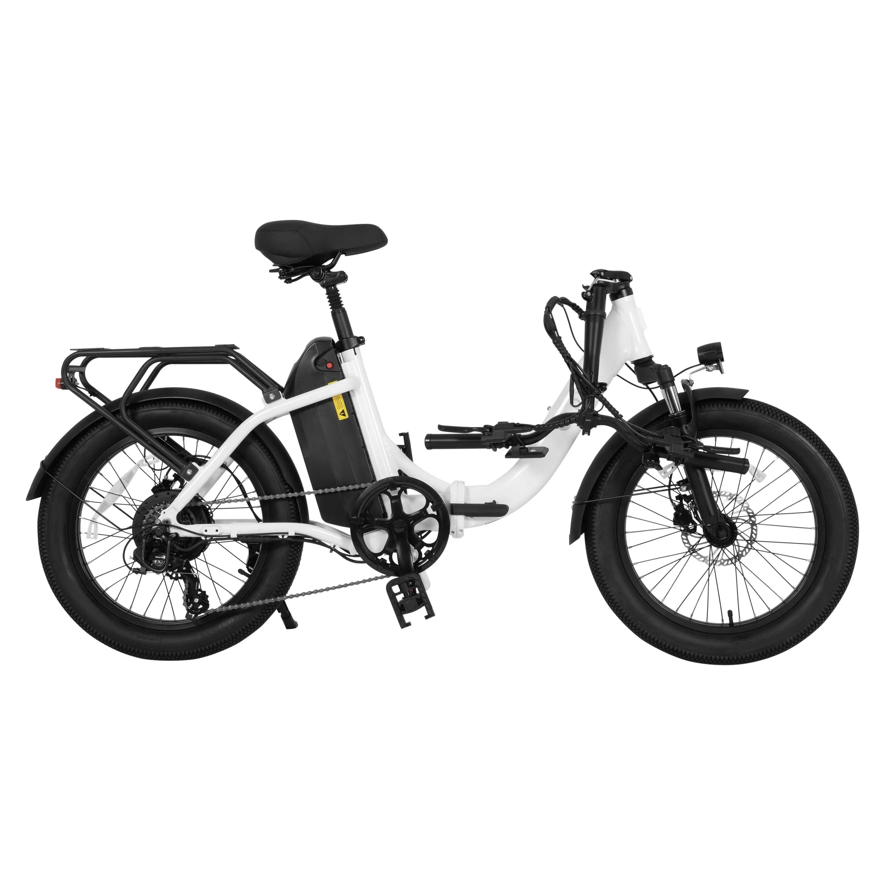 Bicicleta eléctrica plegable adulto DYU C9 250W 48V15.6AH 20" Neumáticos gruesos 6/7