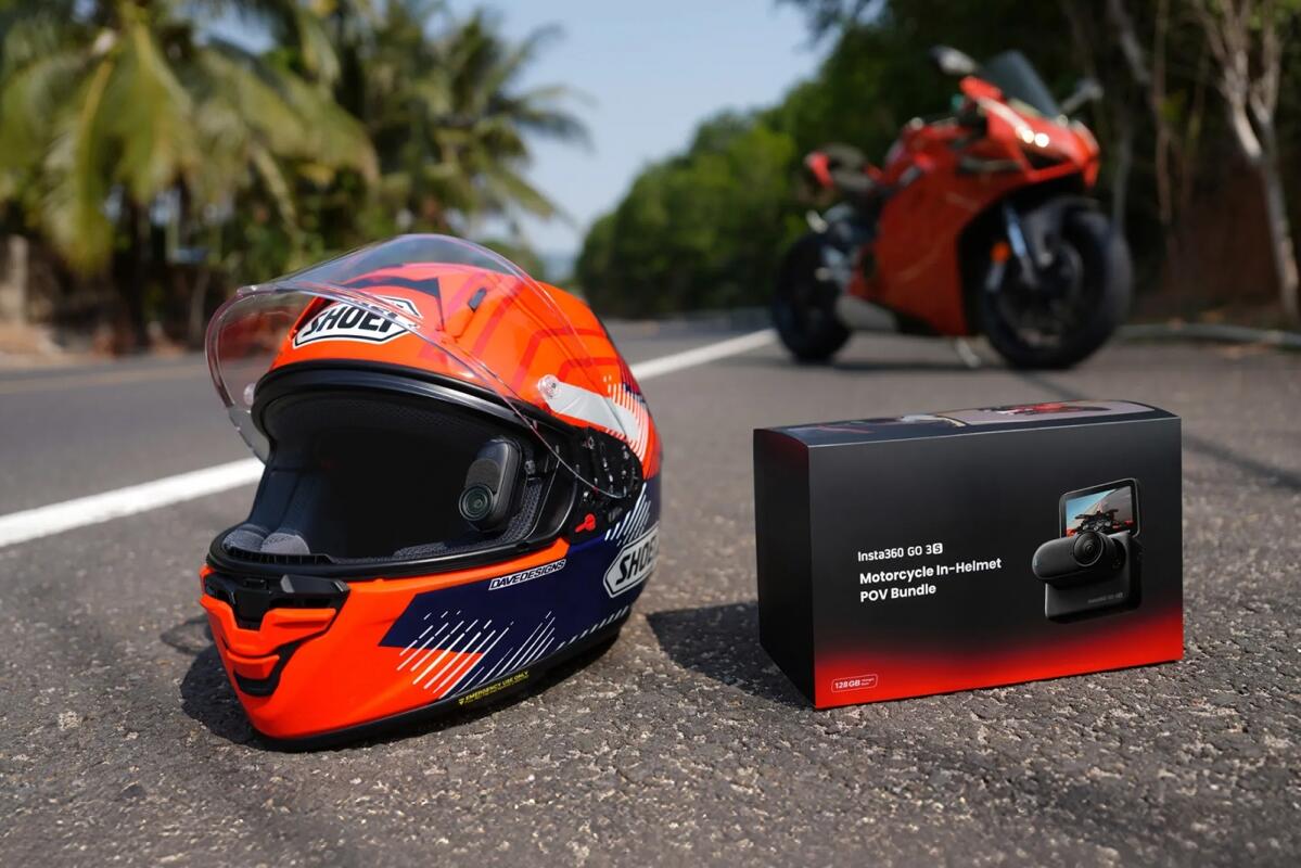 Akční kamera GO 3S 128 GB Motorcycle In-Helmet POV Bundle Insta360 5/7