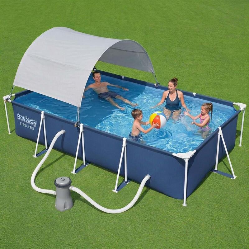 Bestway Prefabrik Yer Üstü Dikdörtgen Havuz 4,00 m x 2,11 m x 81 cm 56405 BW624