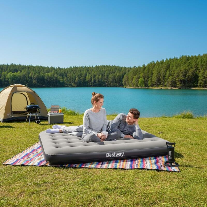 Bestway Ultra 2 Kişilik Şişme Yatak Kamp Yatağı + El Pompası Hediyeli 671GZ BW143
