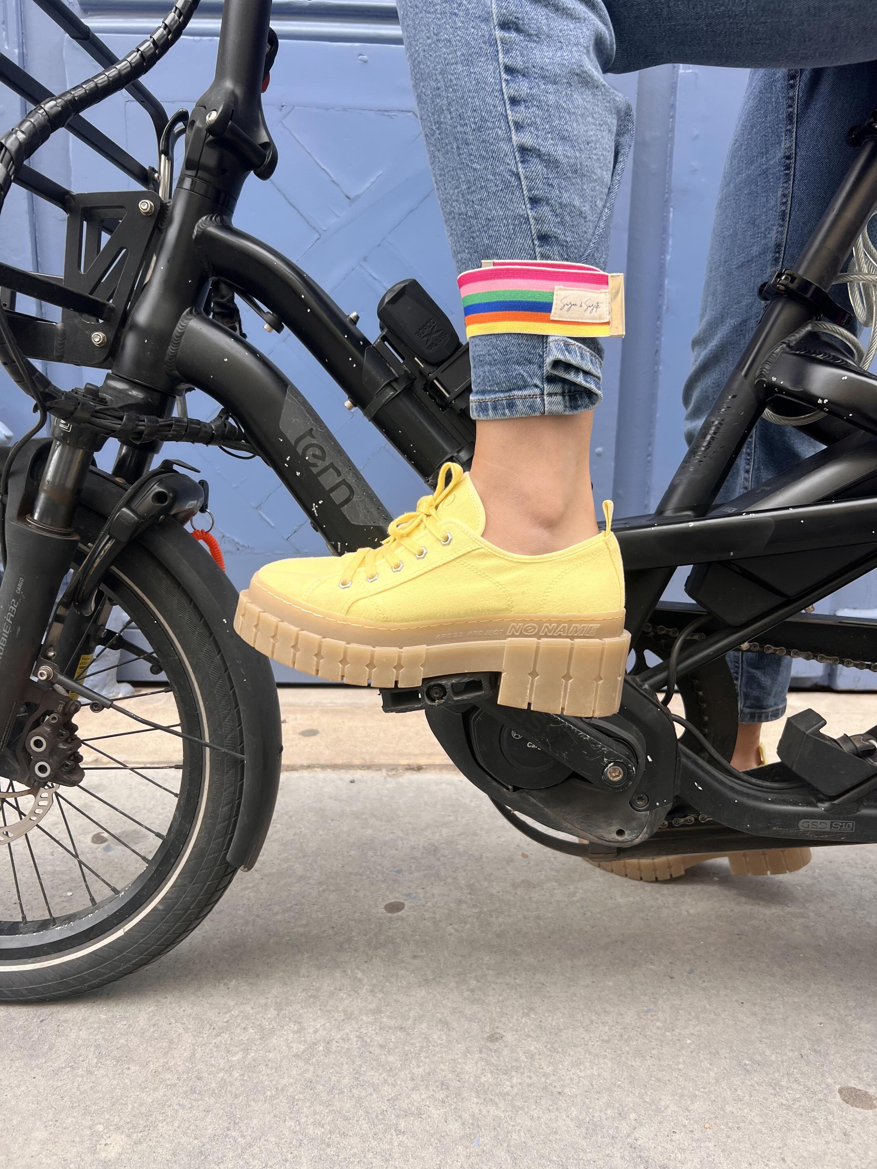Lot de 2 serre-pantalons vélo réfléchissants Lot arc-en-ciel 2/2