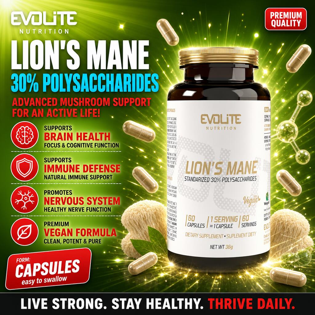 Evolite Lion's Mane 30% 500mg 60 Caps