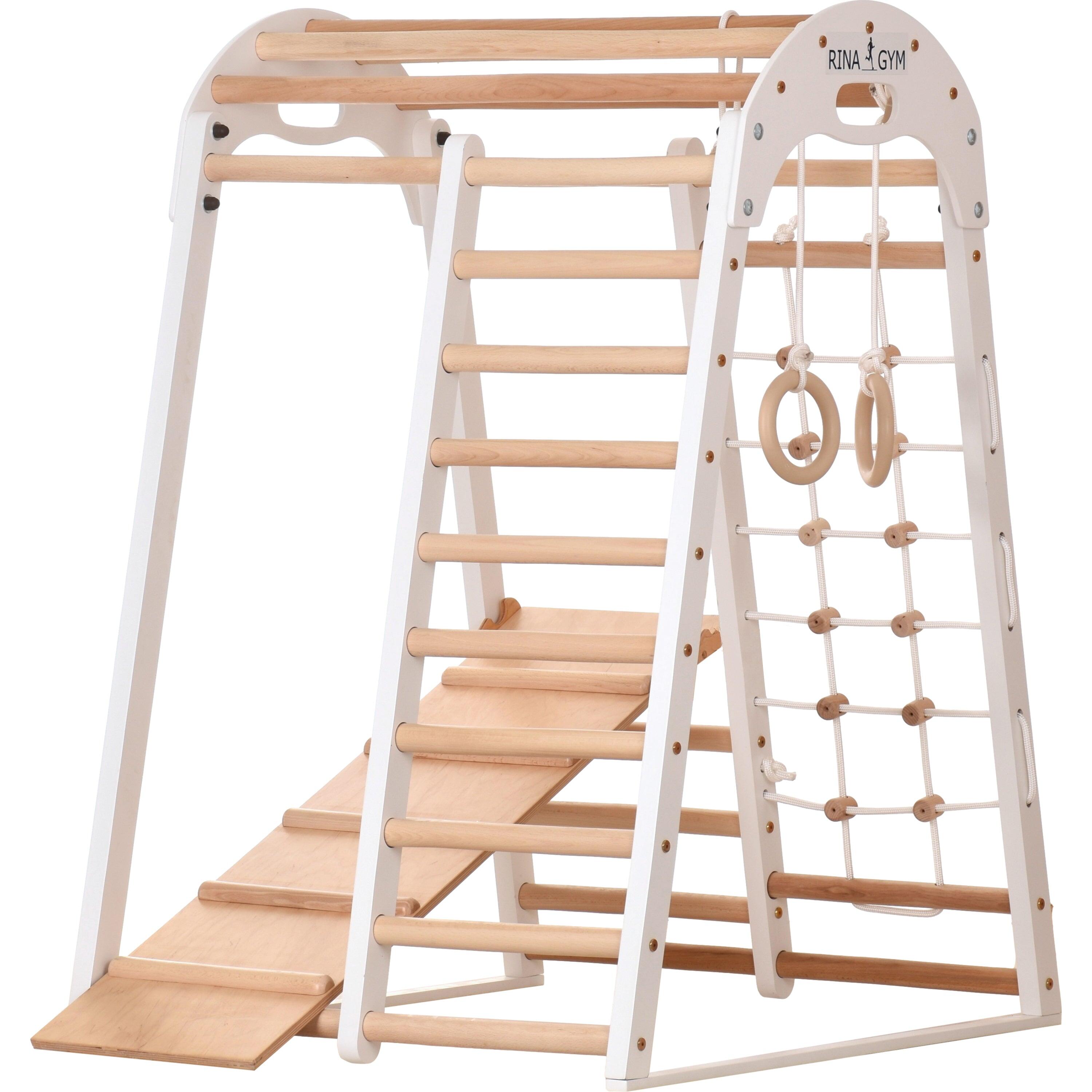RINAGYM Bílé dětské žebřiny – šplhací sestava pro děti (DPG KID-2 white)