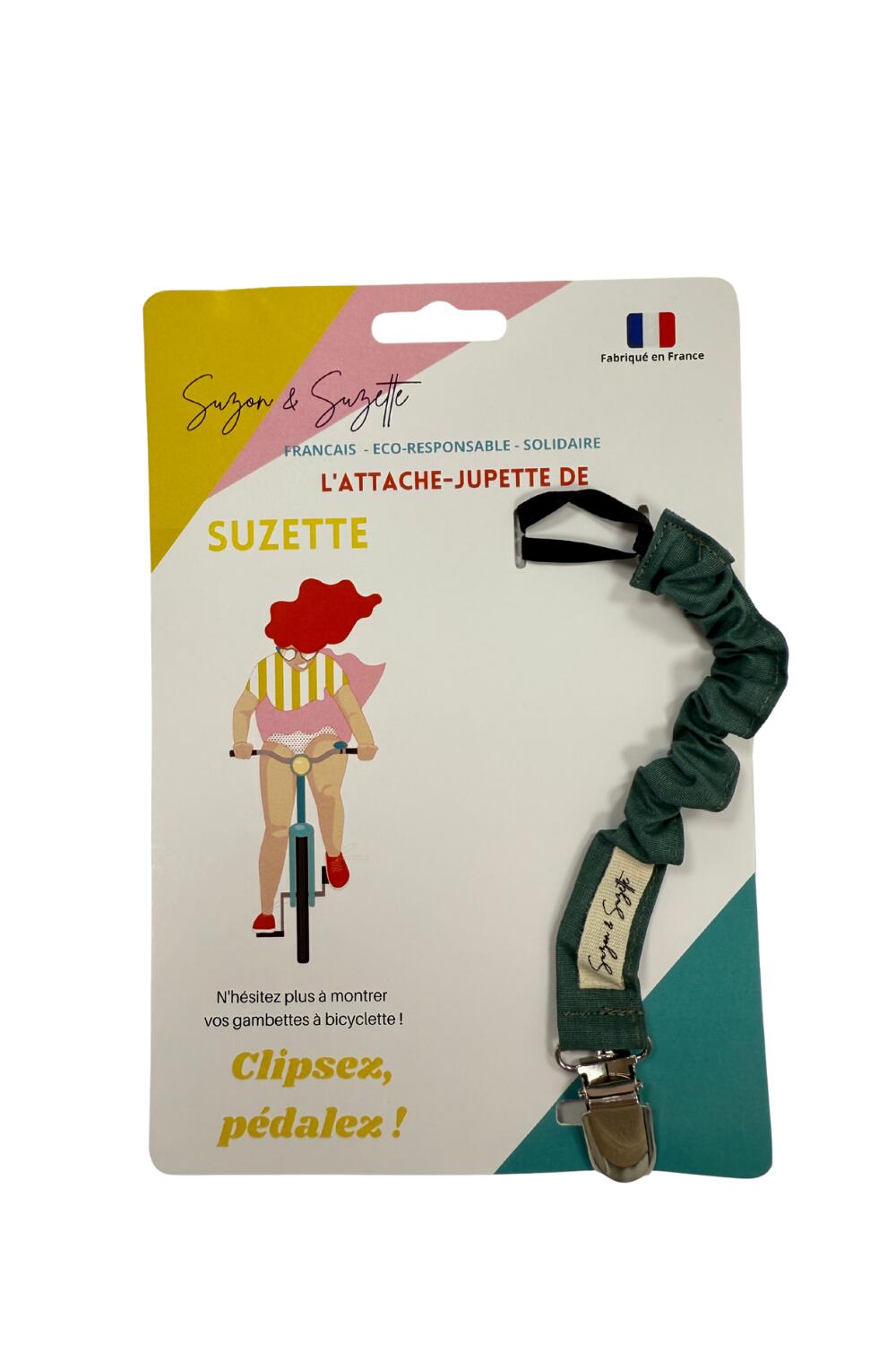 Cierre de falda verde tomillo de Suzette 2/5