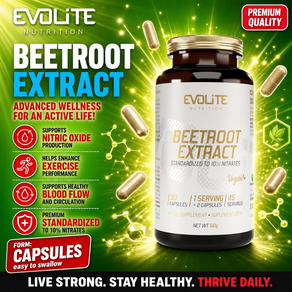 Evolite Beetroot Extract 450mg 10% 90 Vege Caps