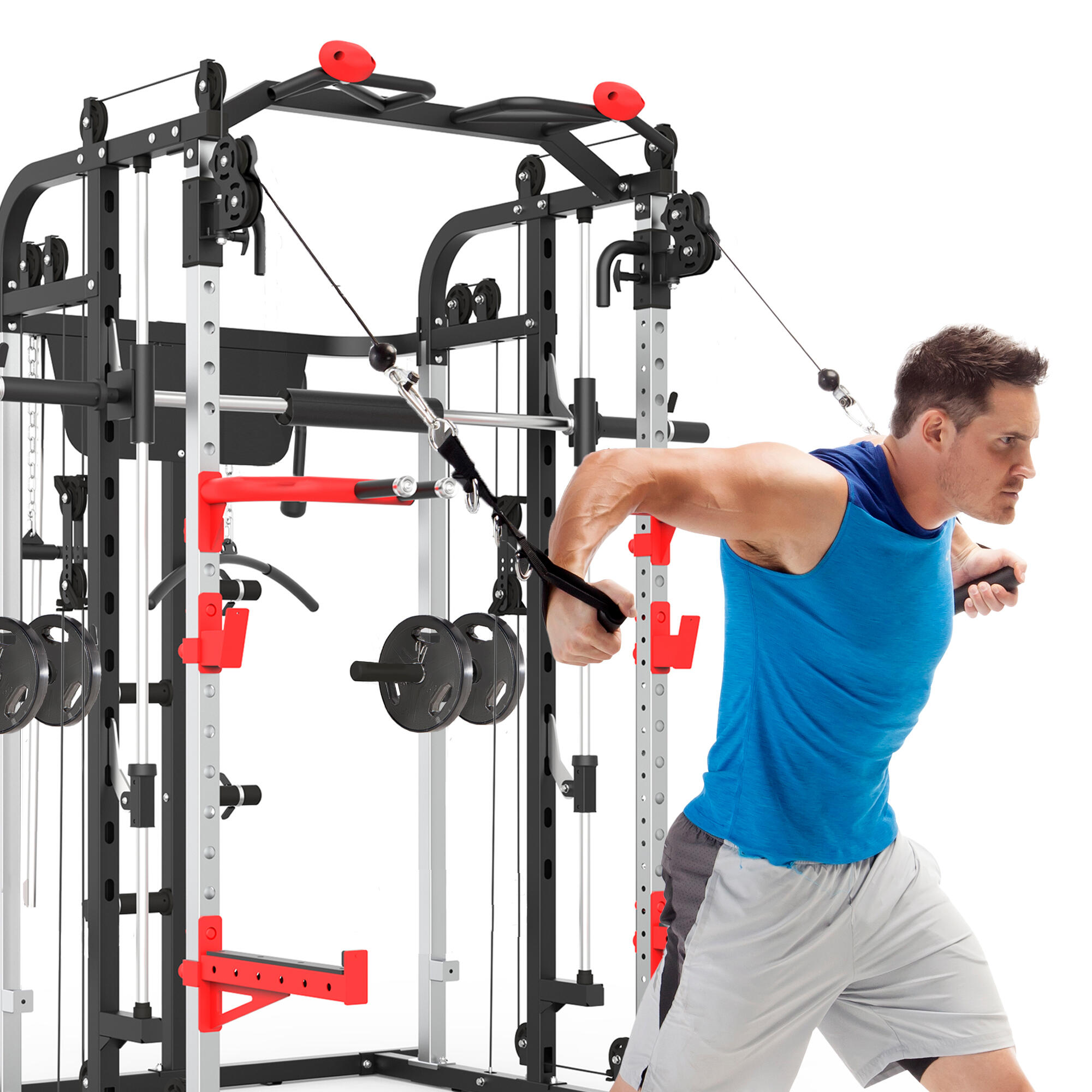 Jaula con Máquina Smith SM-4500 - Peso 124,4kg - Peso usuario 136kg 6/7